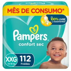 Fralda Pampers Confort Sec Max XXG com 112 Unidades