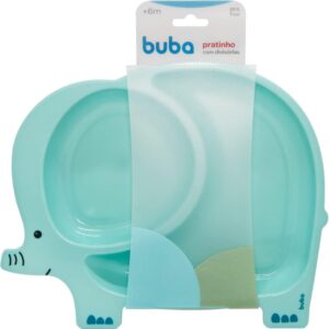 Pratinho Com Divisórias Elefante - Azul Buba