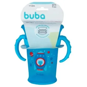Copo de Treinamento Azul 360 Com Alça 12+ Meses Buba Baby