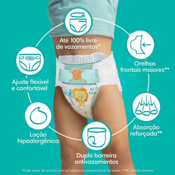 Fralda Pampers Confort Sec Max G com 128 Unidades - Imagem 2