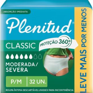 Roupa Intima Plenitud Classic P/M - 32 Unidades