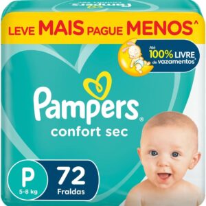 Fralda Pampers Confort Sec 12H P com 72 Unidades