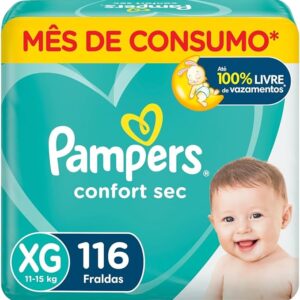 Fralda Pampers Confort Sec Max XG com 116 Unidades