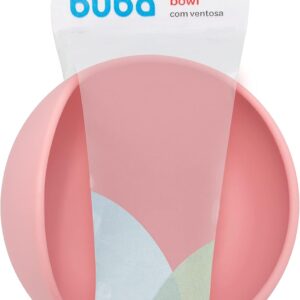 Bowl de Silicone com Ventosa Rosa 350ml Buba