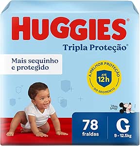 Fralda Huggies Tripla Proteção G 78 Un