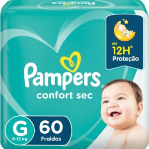 Fralda Pampers Confort Sec Max G com 60 Unidades