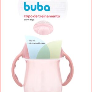 Copo de Treinamento com Alça Bico Macio Rosa