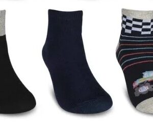 Meia Cano Curto 28-33 – Kit 3 pares – Sortido Estampado Masculino