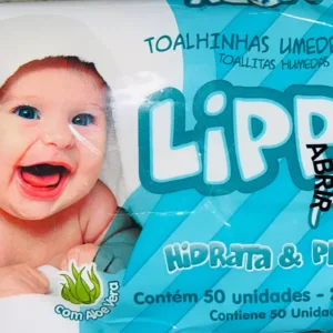 Toalhas Umedecidas Lippy Plus Hipoalergênicas - 50 Unidades