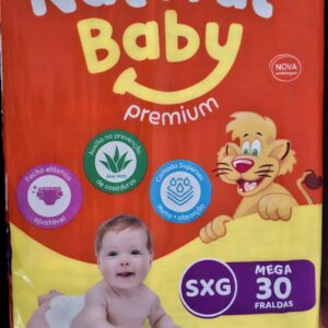 Fralda Premium Natural Baby SXG Pacote 30 Unidades