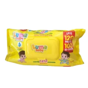 Toalhas Umedecidas Luma Baby - Leve 120 Unidades Pague 100 Unidades