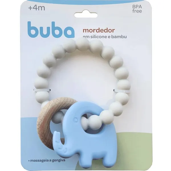 Mordedor em Silicone e Bambu - Buba