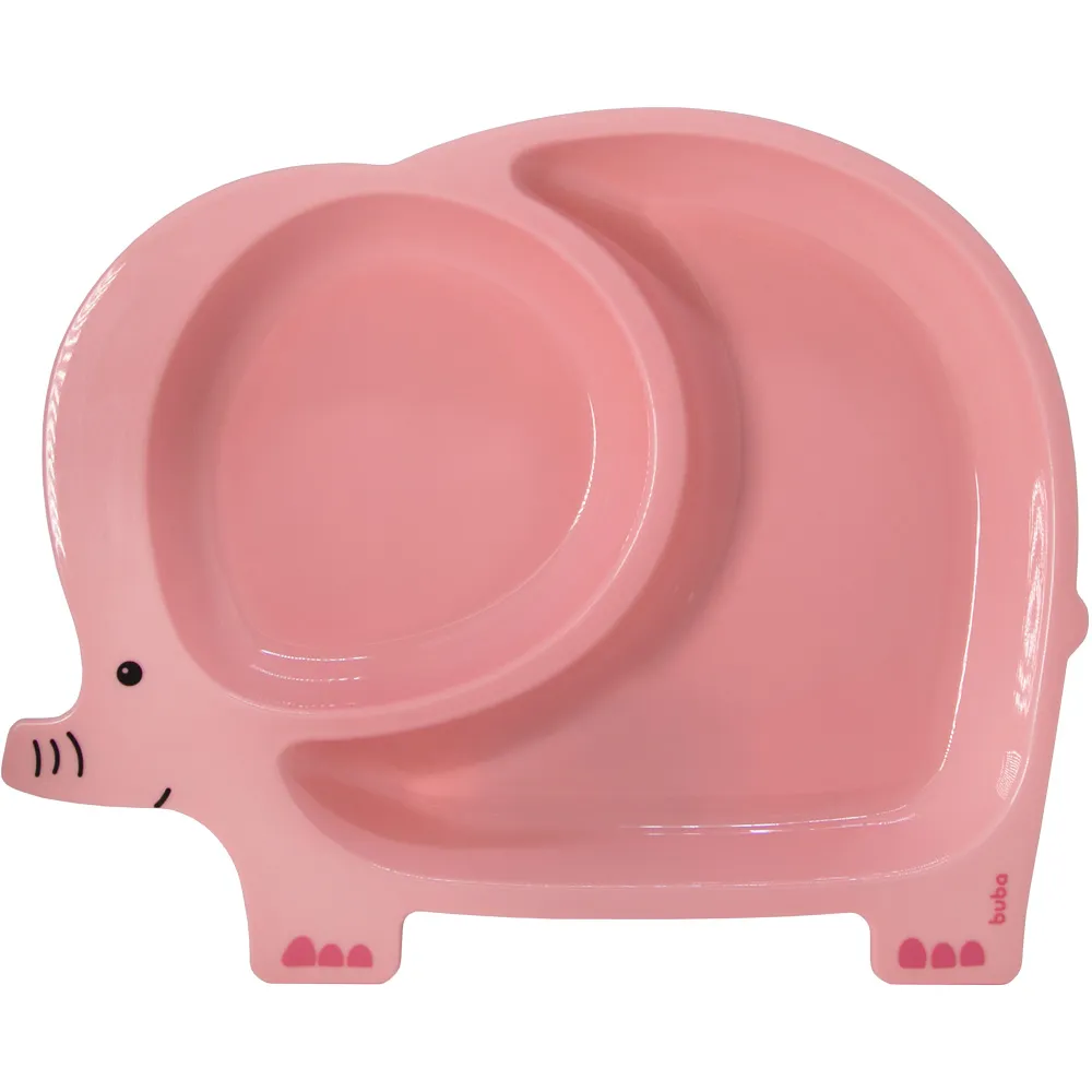 Pratinho Com Divisórias Elefante – Rosa Buba