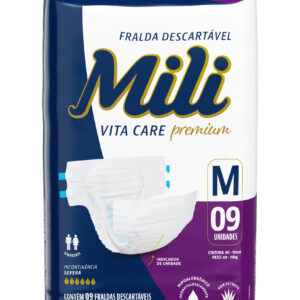 Fraldas Adulto Mili Vita Care Premium M 9 SEVERA