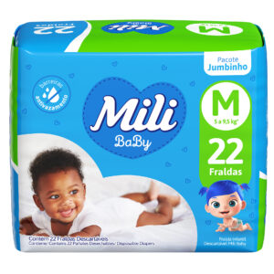 Fralda Mili Baby JUMBINHO M 22 Un