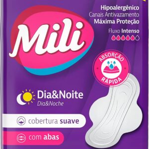 Absorvente Dia E Noite Suave C/Abas – 16 Unidades Mili